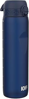 Ion8 1 Litre Water Bottle, Leak Proof, Flip Lid, Carry Handle, Rapid Liquid Flow, Dishwasher Safe, BPA Free, Soft Touch Contoured Grip, Ideal for Sports and Gym, Carbon Neutral Recyclon