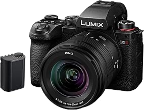 Panasonic LUMIX S5II Full Frame Mirrorless Camera Kit with New Phase Hybrid AF, Active I.S, Unlimited 4:2:2 10-bit recording, 4K 60p and 6K 30p with 20-60mm F3.5-5.6 L-Mount lens - DC-S5M2KE-BAT