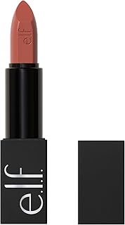 e.l.f. O Face Satin Lipstick, Richly Pigmented, Nourishing & Long-Lasting Creamy Lipstick, Infused With Jojoba, Vegan & Cruelty-Free, Standing Ovation