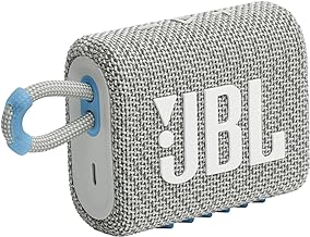 JBL Go 3 ECO Waterproof Wireless Bluetooth Speaker with 5 Hours of Battery Life, White