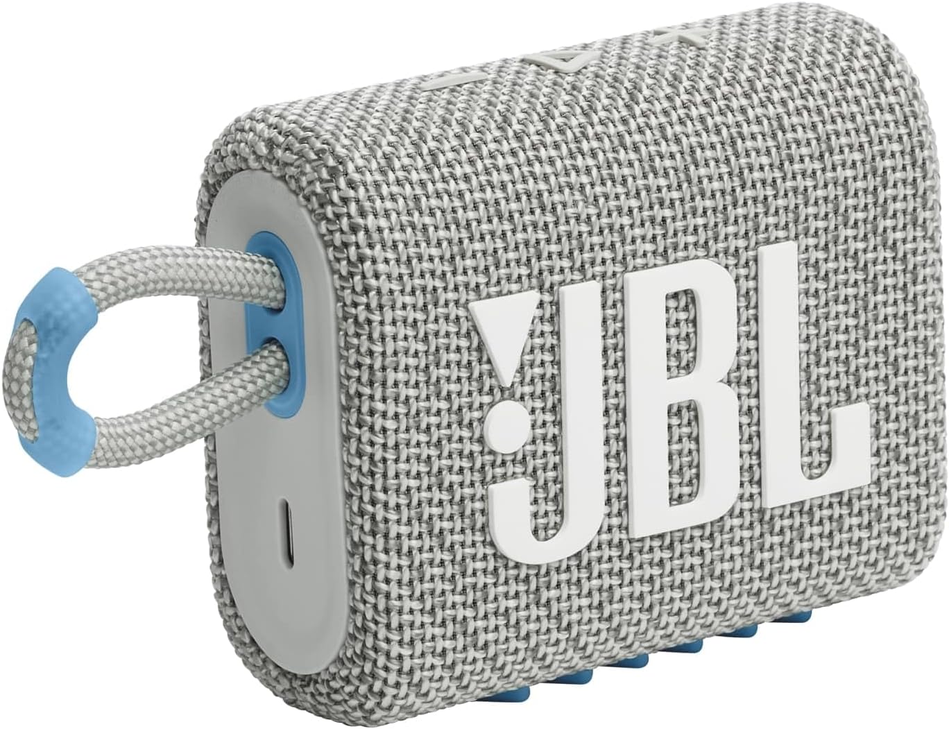 JBL Go 3 ECO Waterproof Wireless Bluetooth Speaker with 5 Hours of Battery Life, White-0