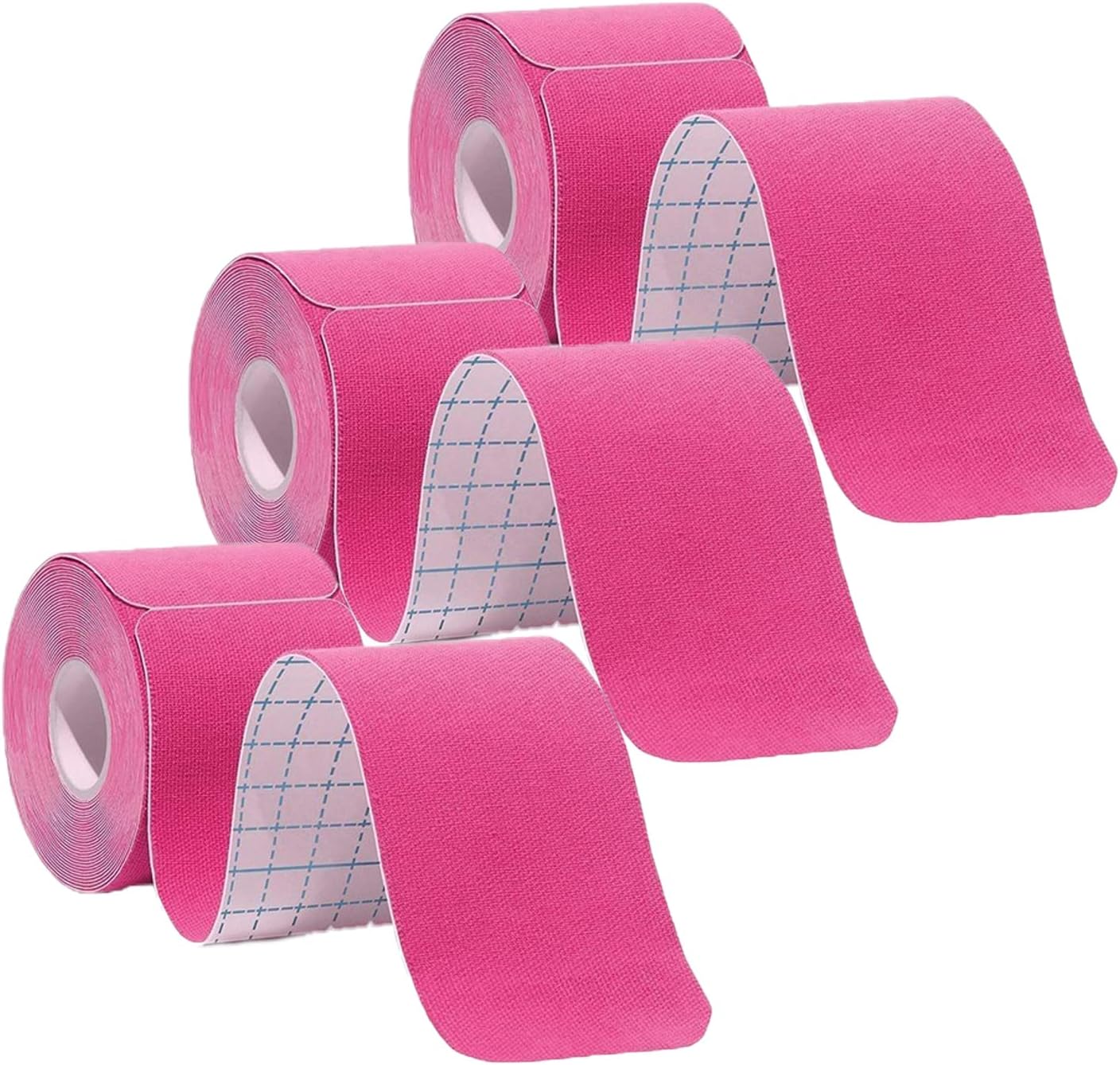 Kinesiology Tape Precut, Athletic Sports Tape Adhesive for Muscles Ankle Neck Knee Shoulder Promotes Recovery and Providing Support, Total 60 Precut Strips (Pink)-0