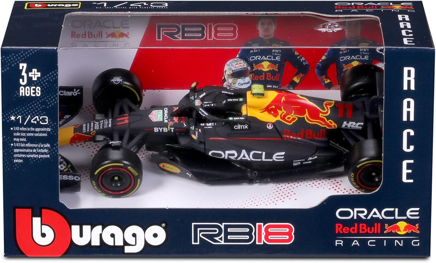 Bburago 2022 F1 Champion Racing RB18 F1 Formula Sergio Perez 1/43 scale NO.1 Diecast Alloy Collectible Toy Car Model (Standard Version RB18#)-5