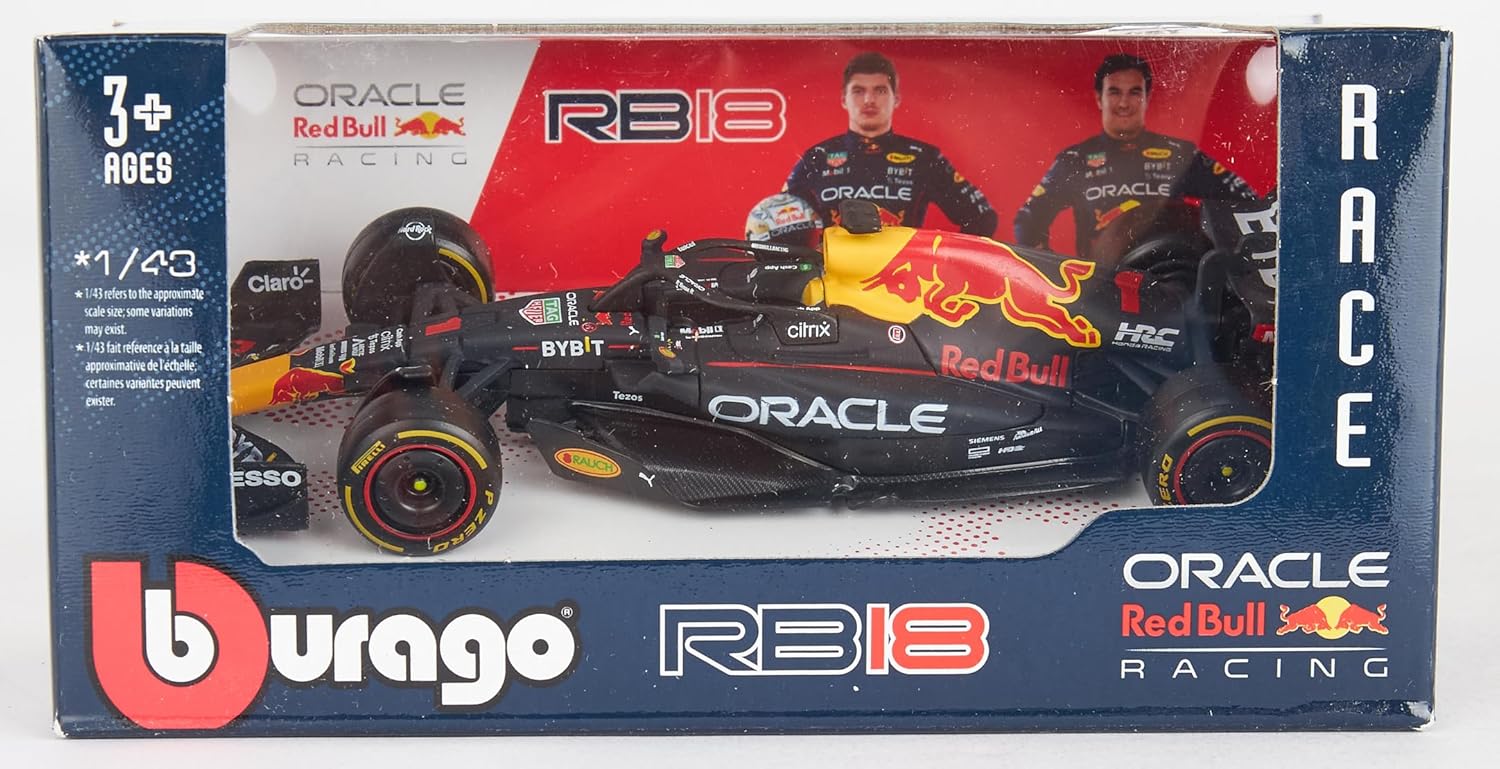 Bburago 2022 F1 Champion Racing RB18 F1 Formula Sergio Perez 1/43 scale NO.1 Diecast Alloy Collectible Toy Car Model (Standard Version RB18#)-6