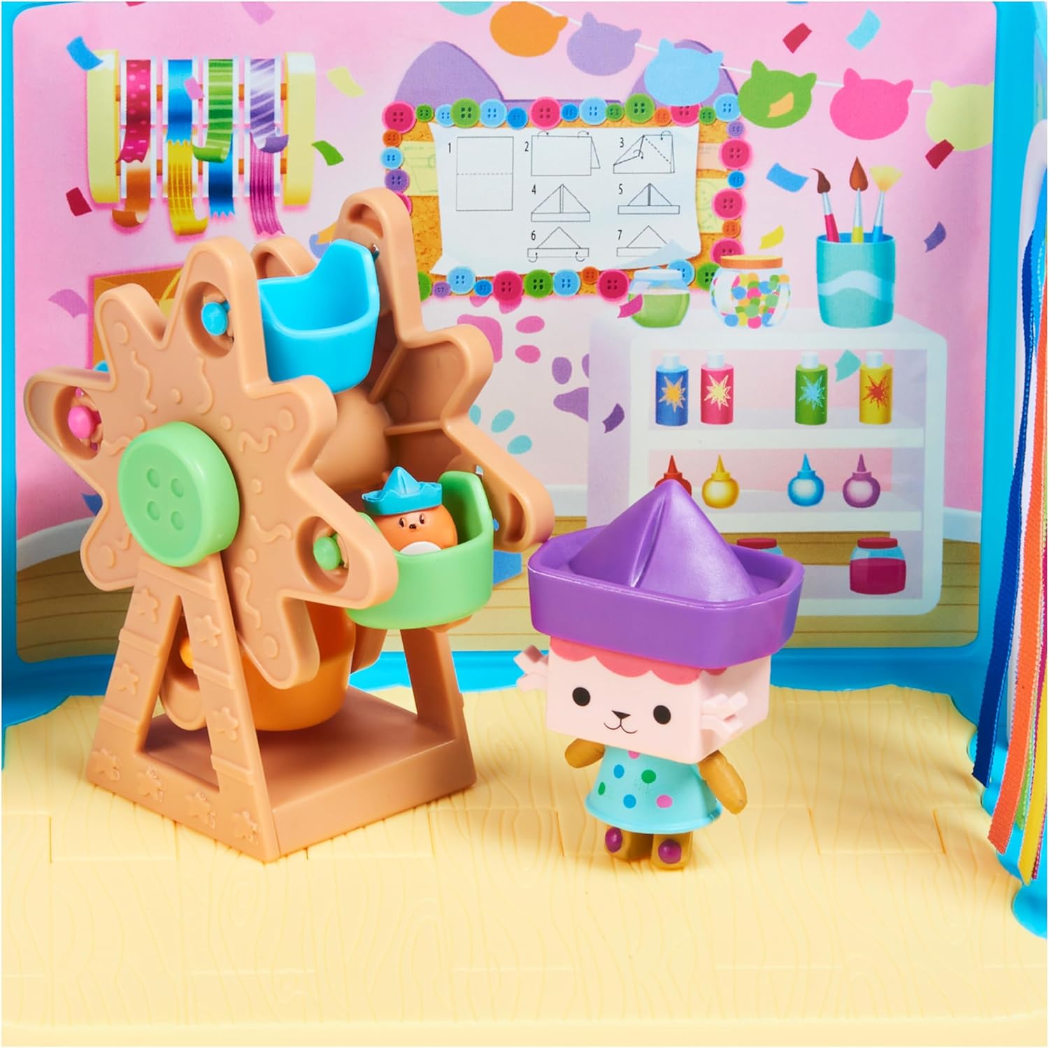 Gabby’s Dollhouse, Baby Box Craft-A-Riffic Room with Baby Box Cat Figure, Accessories, Furniture and Dollhouse Deliveries, Kids’ Toys for Ages 3 and up-5