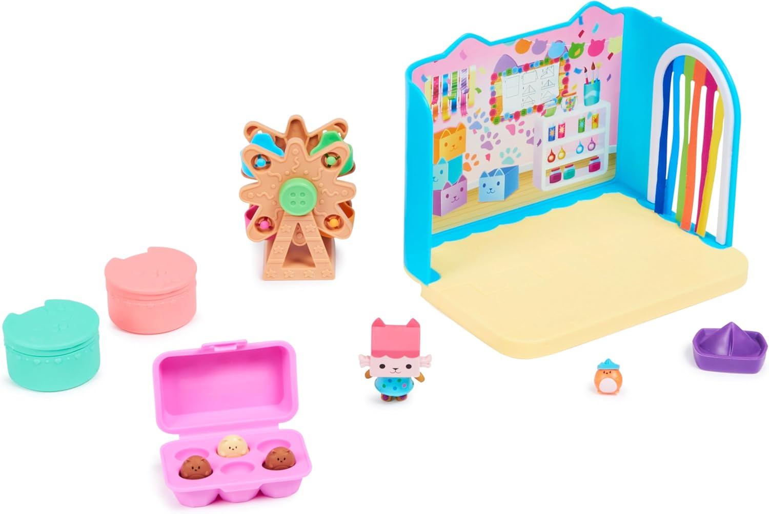 Gabby’s Dollhouse, Baby Box Craft-A-Riffic Room with Baby Box Cat Figure, Accessories, Furniture and Dollhouse Deliveries, Kids’ Toys for Ages 3 and up-7