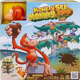 Monkey See Monkey Poo Game for Kids with Fake Poo, Fun Games, Sensory Toys, Family Games, Funny Gifts, For Preschoolers Aged 4 and up