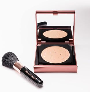 JML Mineral Magic Makeup Perfection Powder - Long Lasting Pressed Face Powder Foundation Covers Conceals, Corrects and Q10 Hydrates - Make Up to Cover Fine Lines Blemishes and Dark Circles - Almond