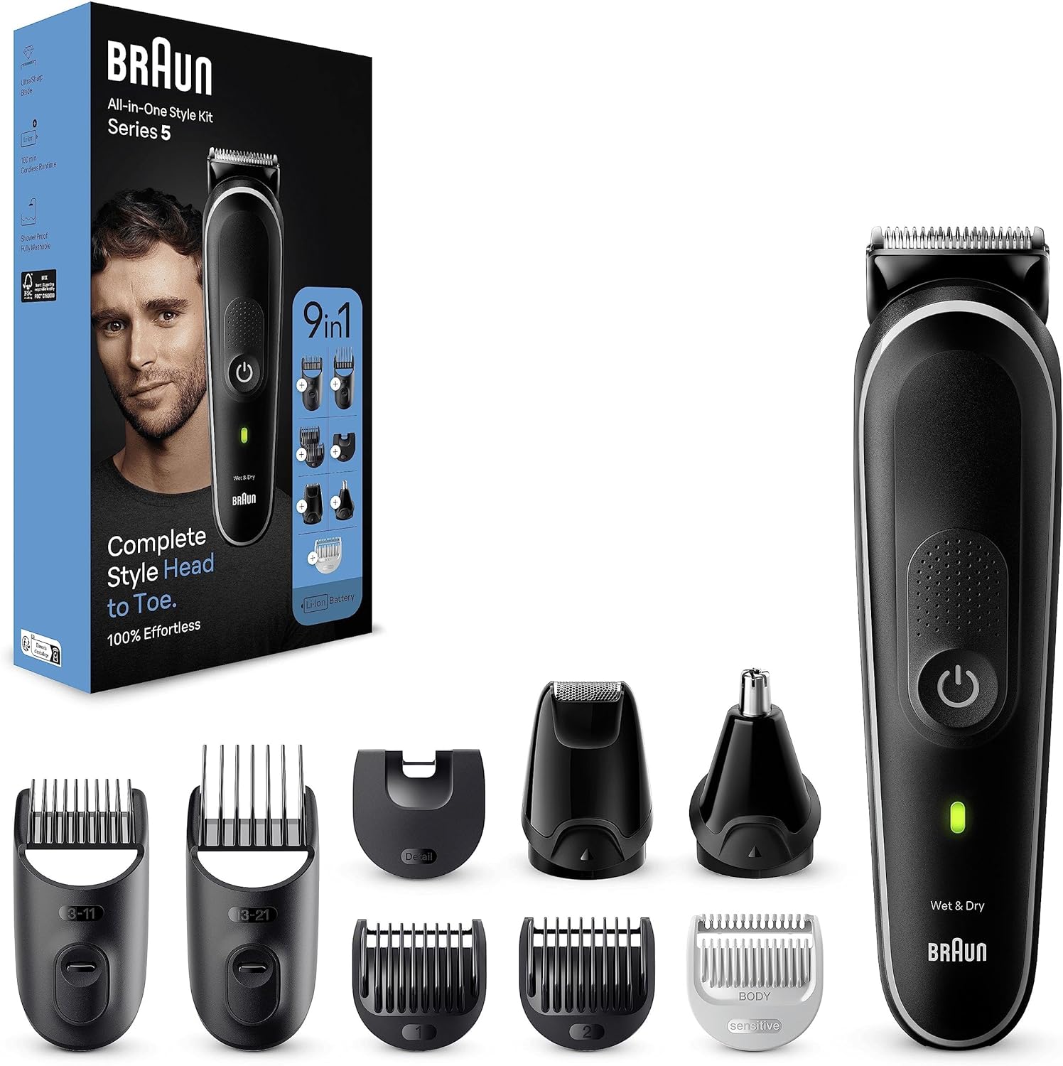 Braun All-in-One Style Kit Series 5 MGK5410, 9-in-1 Kit for Beard & Hair-0