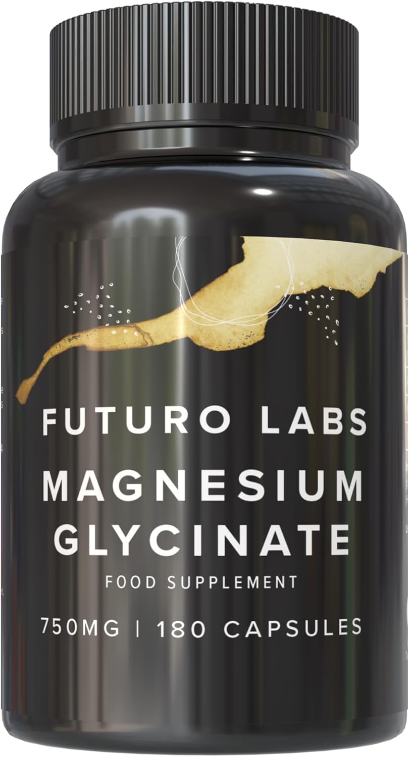 Magnesium Glycinate Capsules 1500mg - Magnesium Bisglycinate High Strength Sleep Supplements & Night Leg Cramp Relief, Made in The UK - 90 Day Supply - Futuro-0