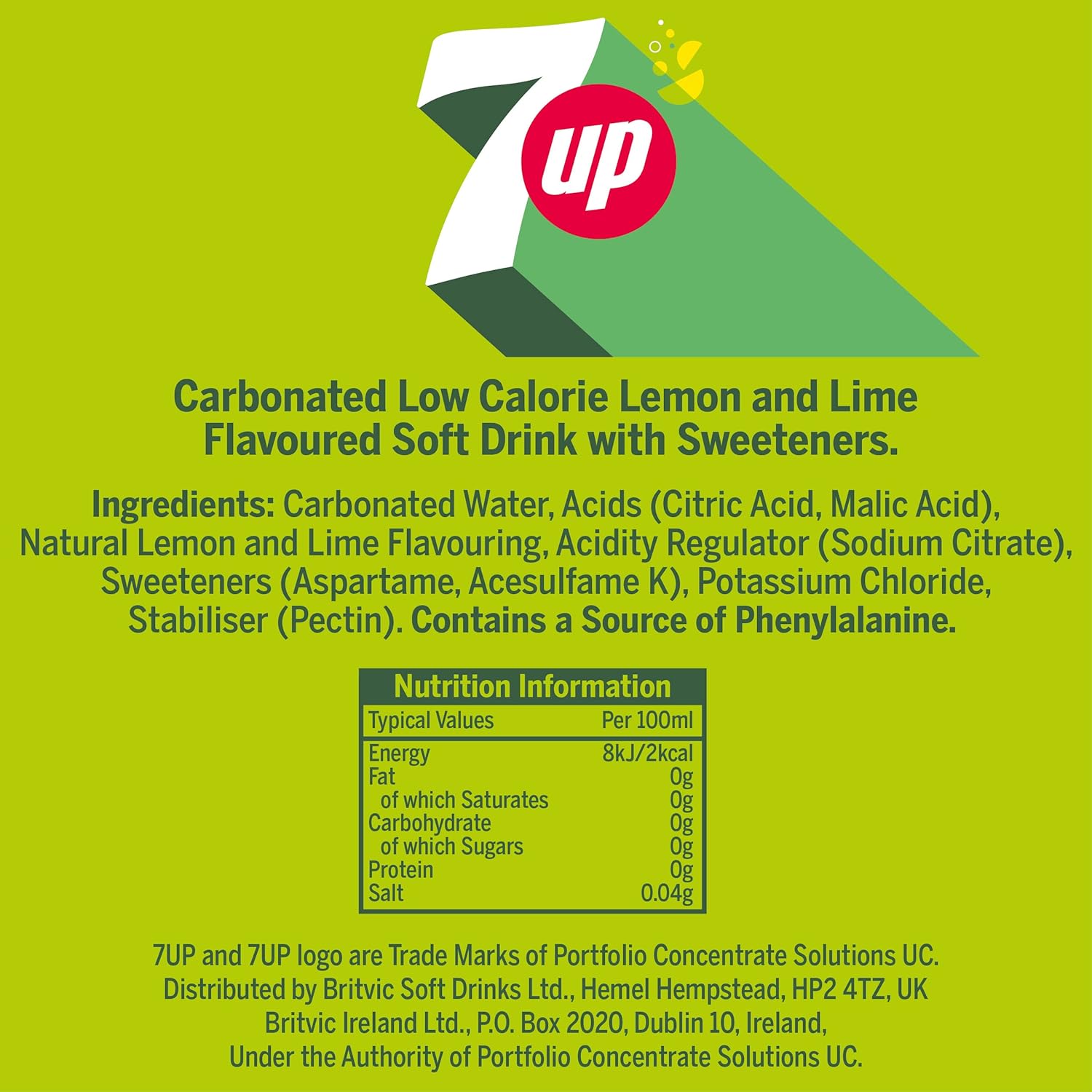 7UP Zero Lemon & Lime Cans 24 x 330ml-6