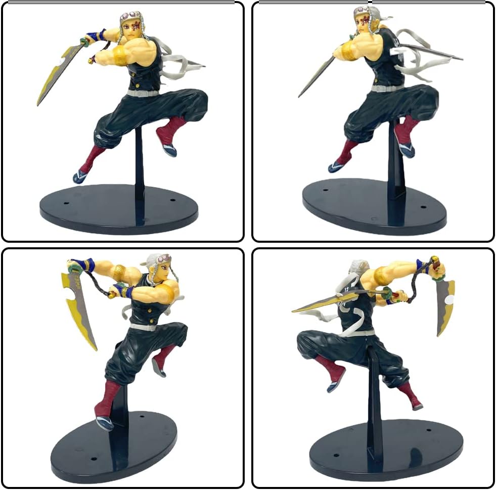 Hilloly Demon Figure, Demon PVC Character Figure Collection Model Gift, Anime Cartoon Characters, Characters Statue Collectibles, Gift for Fans (Uzui Tengen)-2