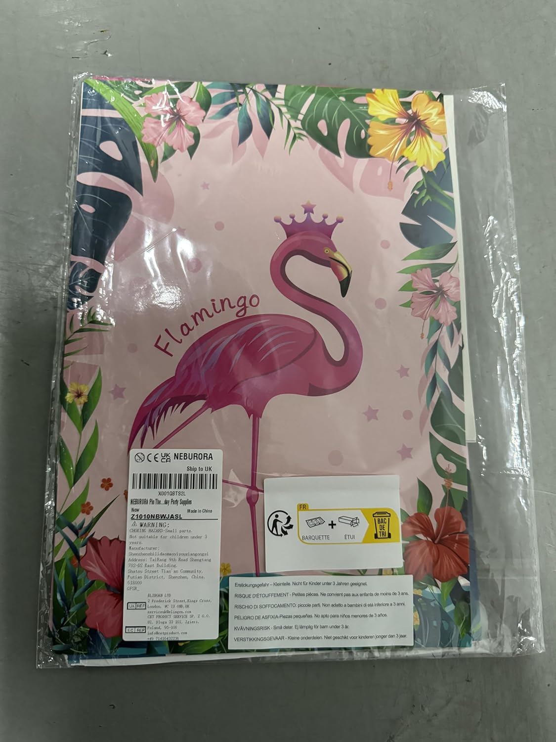 NEBURORA Pin The Crown on The Flamingo with 24 Crowns Pin The Crown on The Flamingo Theme Party Game for Kids Birthday Party Supplies-6