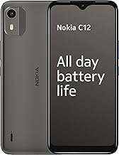 Nokia C12 6.3” HD+ Dual SIM Smartphone, Android 12 (Go edition), Octa-core 2GB RAM/64GB ROM, 8MP Rear /5MP Front Cameras, Night & Portrait modes, IP52 Rating, 3000mAh Battery - Charcoal