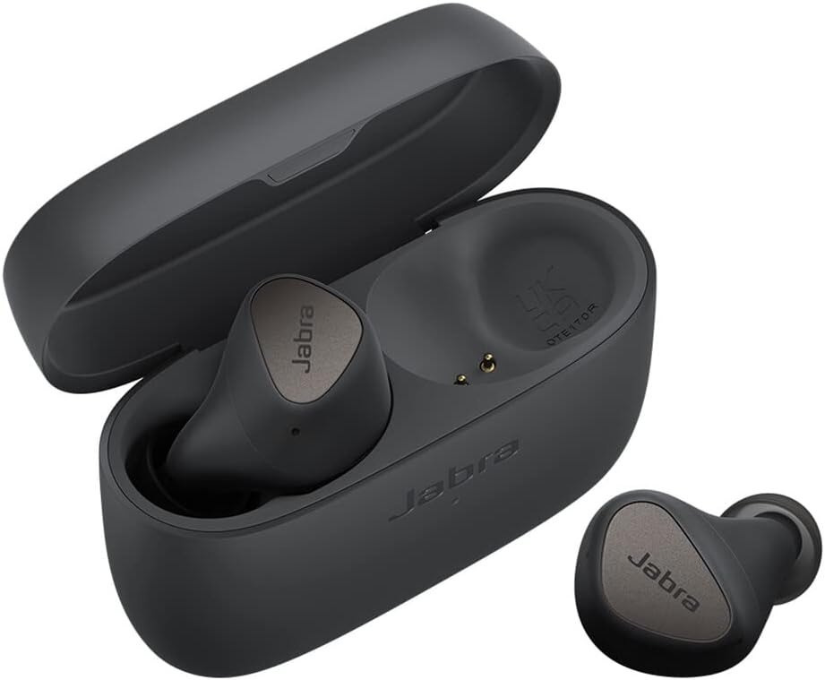 Jabra Elite 4 Wireless Earbuds, Active Noise Cancelling, Discreet and Comfortable Bluetooth Earphones with Spotify Tap Playback, Google Fast Pair, Microsoft Swift Pair and Multipoint - Dark Grey-0