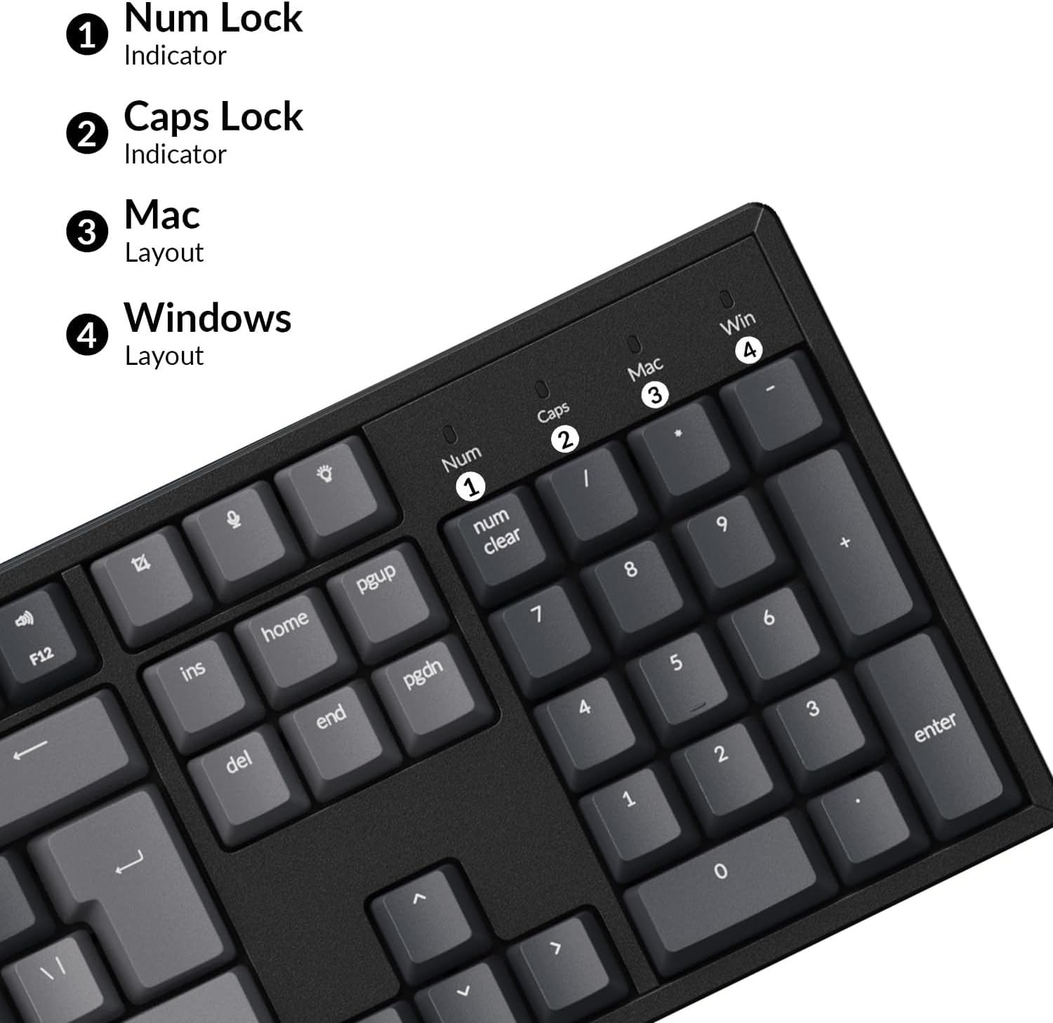 Keychron K10 ISO-UK-Layout Full Size Layout Hot Swappable Wireless Mechanical Keyboard, Bluetooth Gaming Keyboard RGB Backlight Gateron G Pro Brown Switches Aluminum Frame for Mac Windows-5