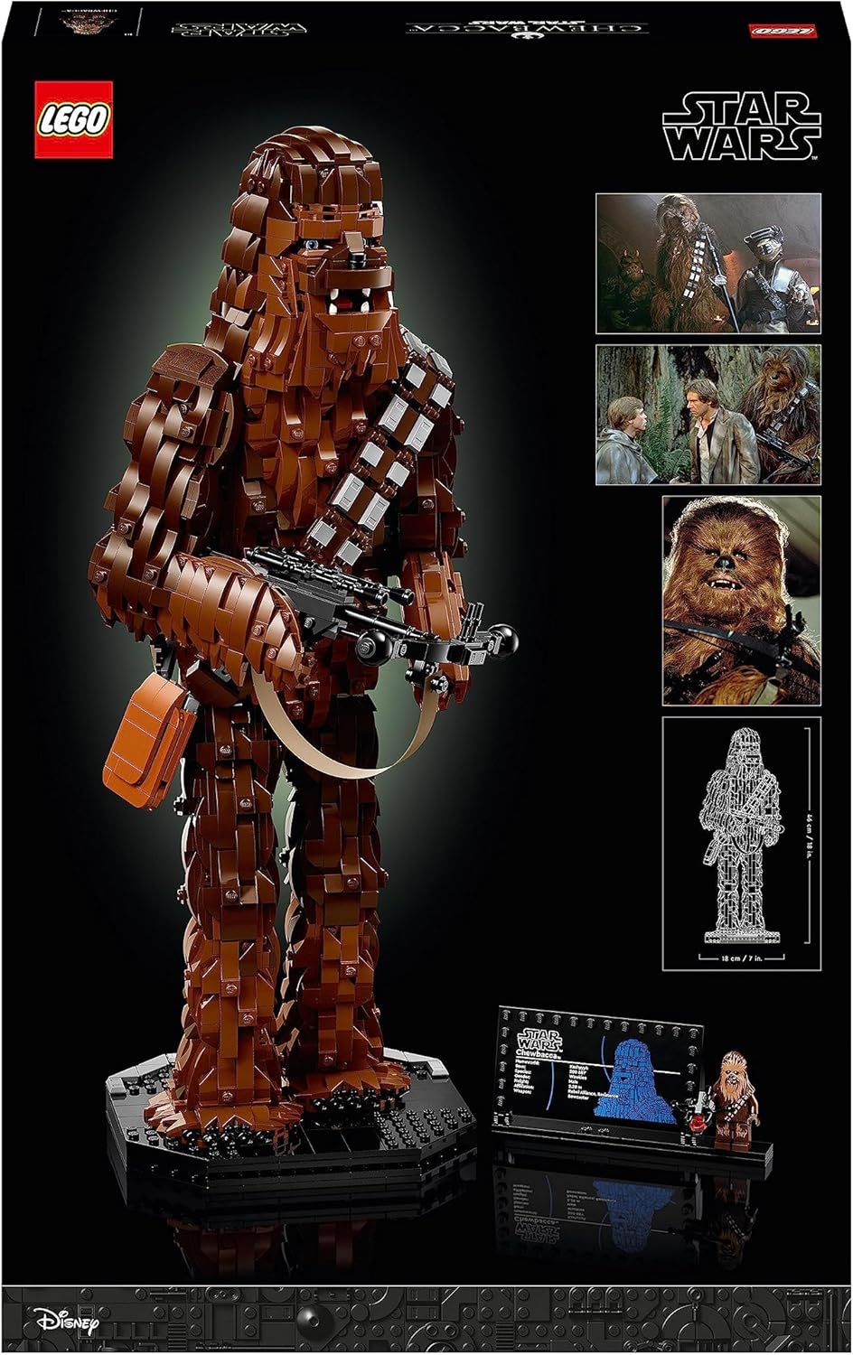 LEGO Star Wars Chewbacca Set, Collectible Wookiee Figure with Bowcaster and Minifigure, Return of the Jedi 40th Anniversary Model Kit for Adults, Father's Day Treat, Gift for Men & Women 75371-7