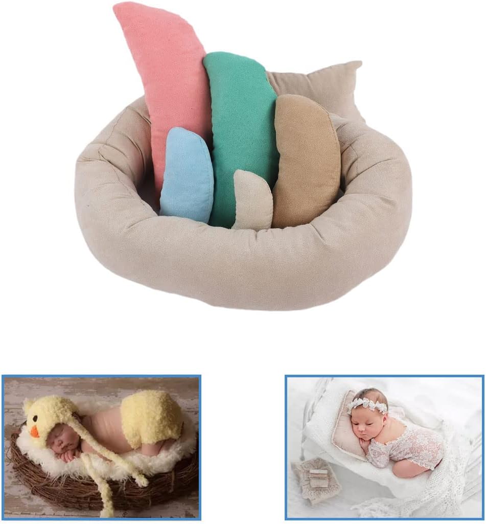 Newborn Photography Props, Ruspela Posing Pillow, Baby Photo Props Posing Pillows Basket Filler Photography Basket Pictures Infant Posing Props Baby Photoshoot Props-4