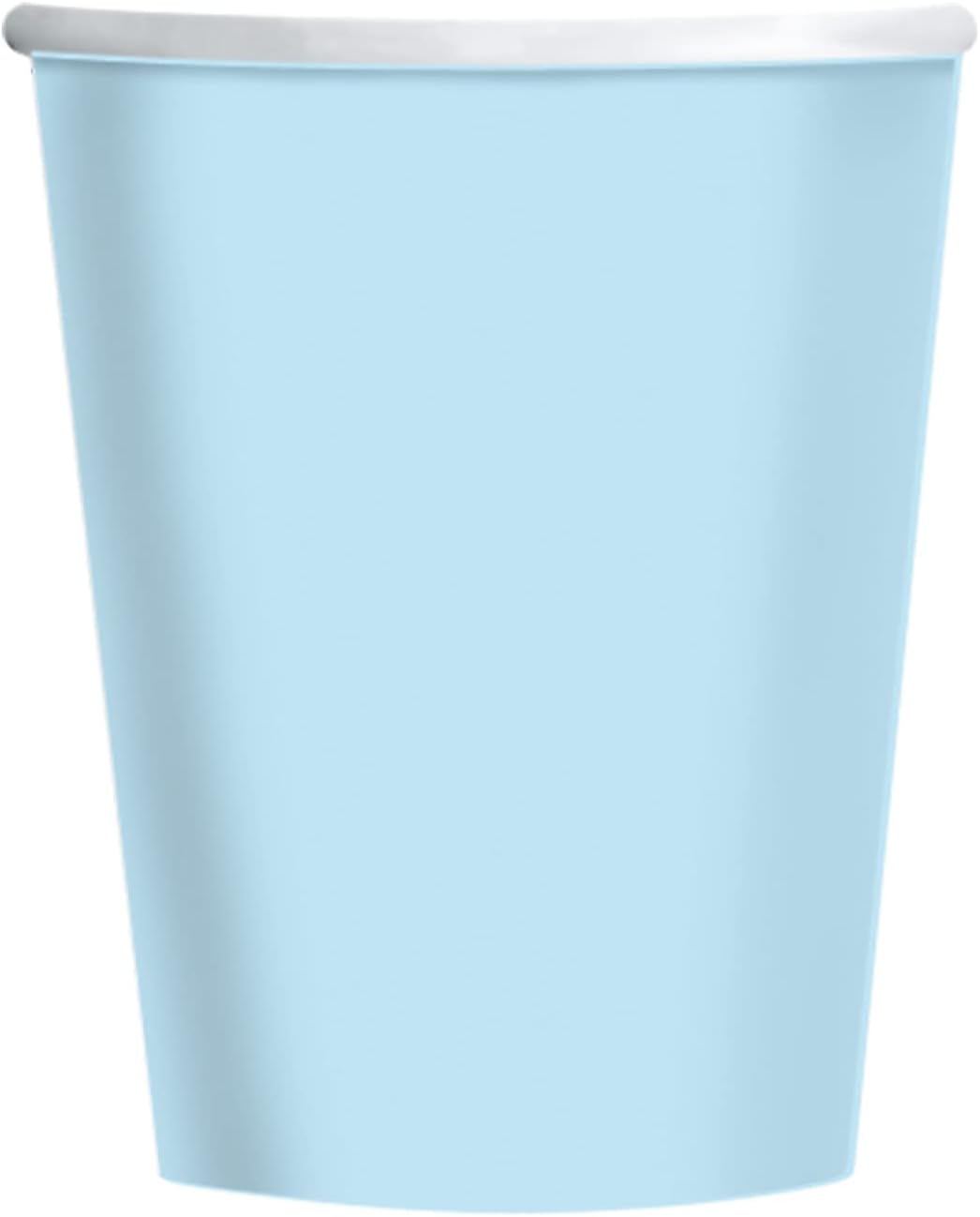 Amscan 9915403-218-66 - Clear Sky Blue Eco-Friendly Recyclable Paper Cups - 8 Pack-0