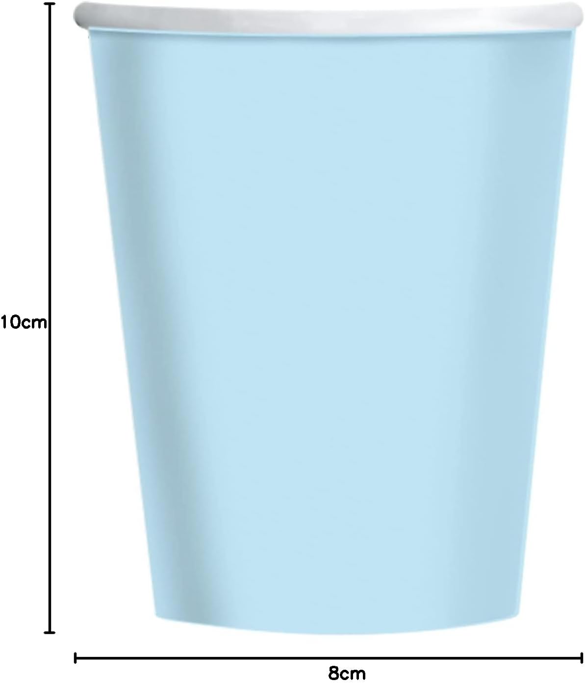 Amscan 9915403-218-66 - Clear Sky Blue Eco-Friendly Recyclable Paper Cups - 8 Pack-1