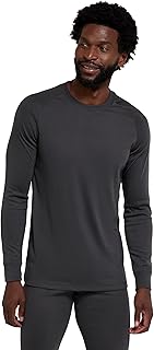 Mountain Warehouse Talus Mens Thermal Baselayer Top - Long Sleeve Sweater, Zip Neck, Quick Drying Pullover, Breathable, Lightweight - Great for, Travelling