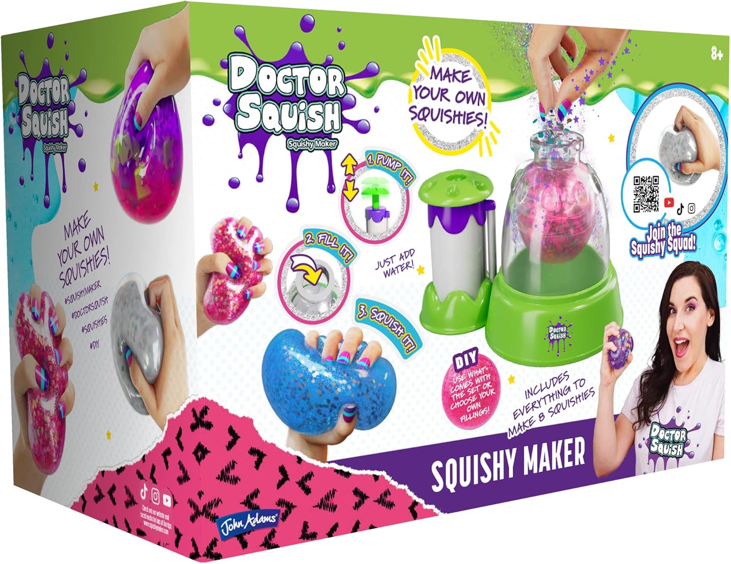 John Adams | Doctor Squish Squishy Maker: Make your own squishies! | Arts & crafts | Ages 8+, Green-0