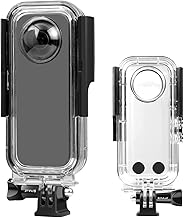 Waterproof Case for Insta360 X3, Action Camera 30m Underwater Waterproof Housing Case with Buckle Basic Mount Screw Kit for Water Sporting