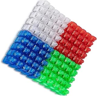 100 LED Finger Lights -4 Bright Colors (red, Green, Blue, White), Bright Ring Lights, Party Supplies That Glow in The Dark, The Most Popular Live Carnival Concert Performance for Parties, Weddings