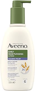 Aveeno Daily Moisturising Lotion Calming Relief (1x 300ml), Soothing Body Lotion with Lavender Scent, Gentle Body Moisturiser, Calms Normal to Dry Skin