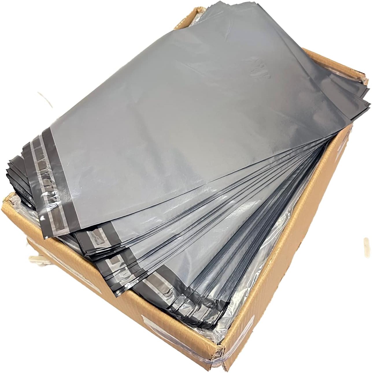 On1shelf Grey Postal Mailing Bags - 60mu Thickness - Durable, Waterproof, 12" x 16" (30x41cm) - 1500 Bags (Box)-3