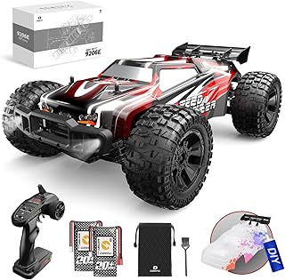 DEERC 9206E DIY Extra Shell 1:10 Scale Large RC Cars,48+ KM/H Hobby Grade High Speed Remote Control Car for Adults Boys,All Terrain 4WD 2.4GHz Off Road Monster RC Truck with 2 Battery for 40+ Min Play