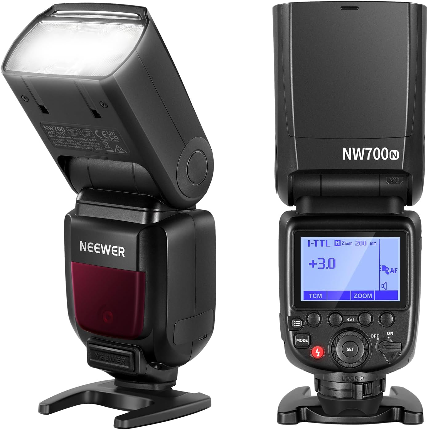 NEEWER NW700-N TTL Flash Speedlite Compatible with Nikon DSLR Cameras, 1/8000s High Speed Sync Speelight, 1/1-1/256 Output, TCM Function, 230 Full Power Flash, 0.1-2.7s Fast Recycling Flashlight-0