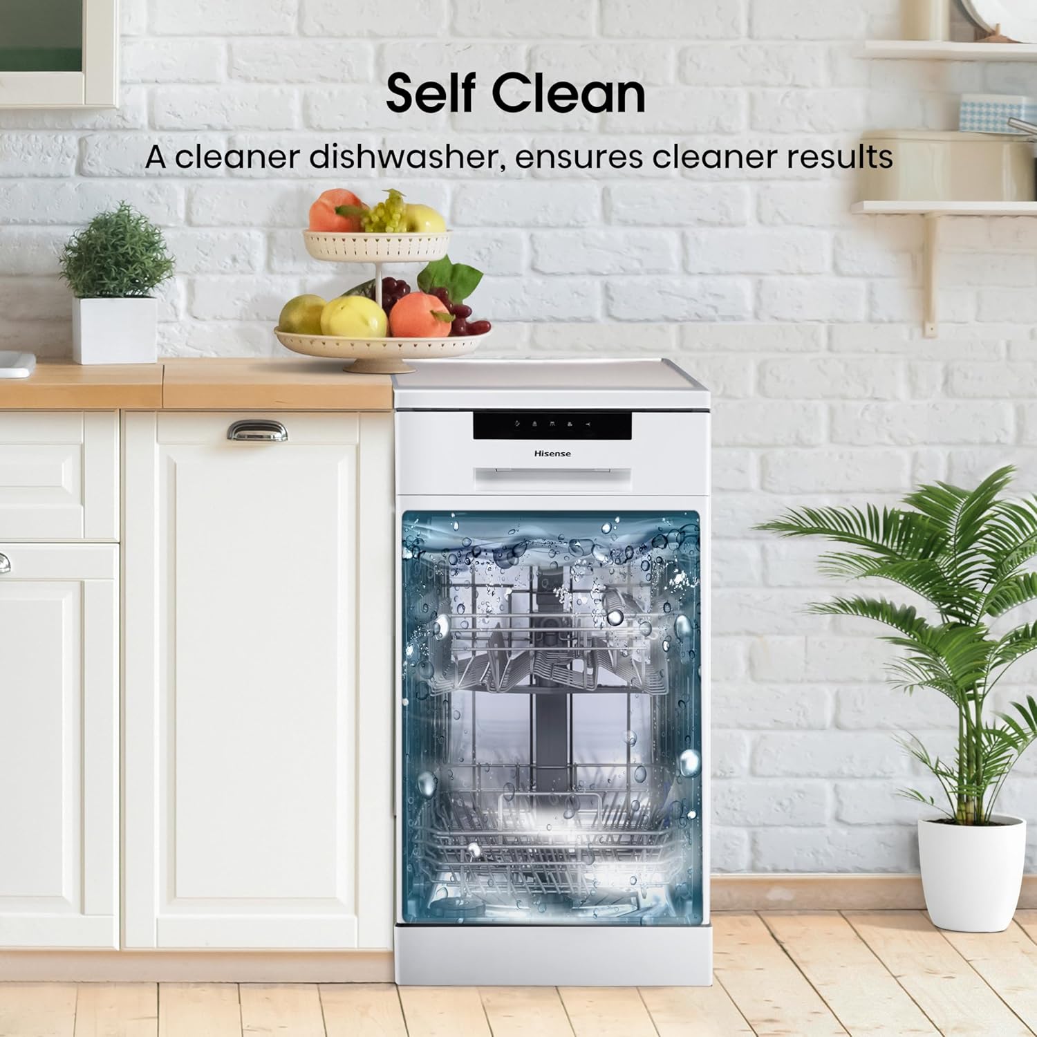 Hisense HS523E15WUK Slimline 10 Places Free Standing Dishwasher White with 30 Minutes Quick Wash [Energy Class E]-6