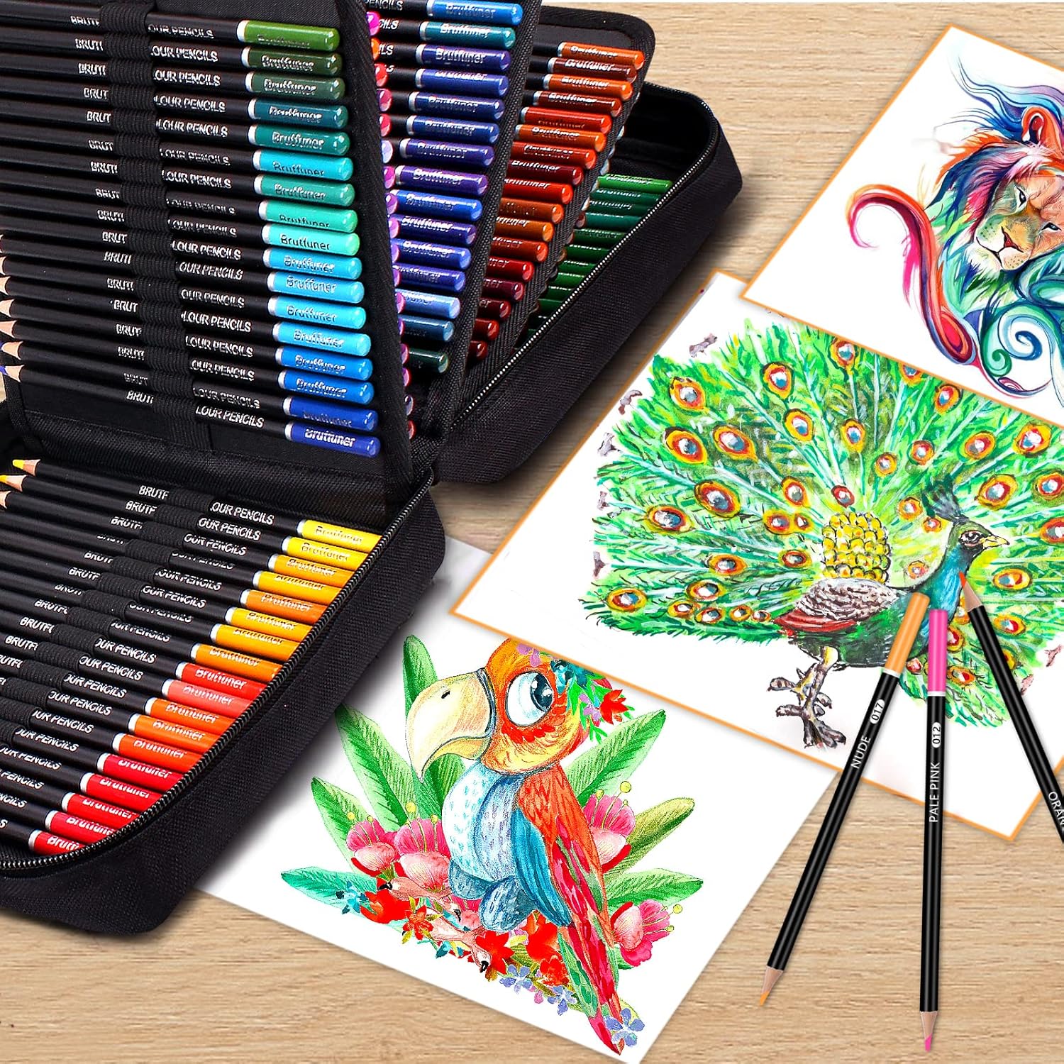 NICETY 138 Colouring Pencils Art Set - Coloured Pencils for Adults Artist Children Professional Pencils Perfect for Drawing Colouring, in Zipper Case-7