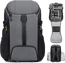 TARION Camera Bag Large Photography - Camera Backpack with Dual-Side Opening Waterproof Raincover for DSLR Drone Travel Rucksack Hexagon Series