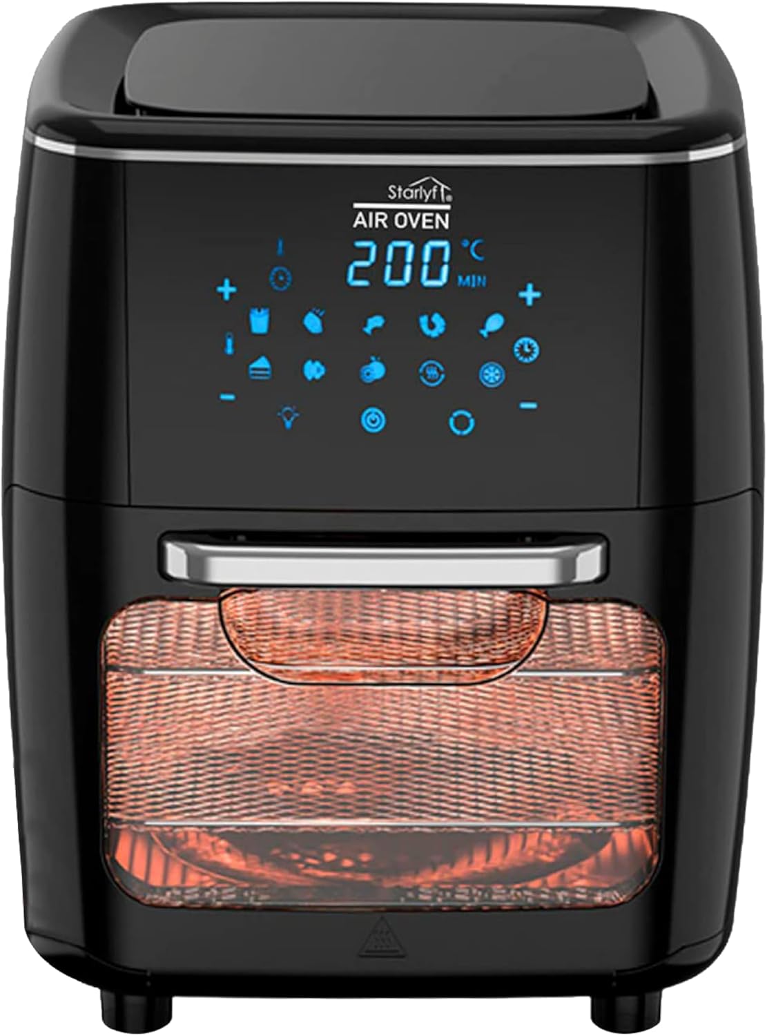 JML 12L Air Fryer Oven - 4 in 1 Rotisserie Airfryer to Cook, Fry, Roast, Bake and Dehydrate, No Oil Fry, Large Touchscreen, 10 Pre Set Modes, Reheat Mode - 2 Air Flow Racks, Cage and Drip Tray-0