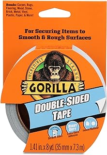 Gorilla Double Sided Tape 7.3m - Heavy Duty, Strong Adhesive & Indoor/Outdoor Use