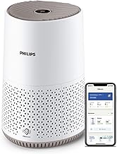 PHILIPS Air Purifier 600 Series, Ultra-quiet and energy-efficient, For allergy sufferers, HEPA filter removes 99.97% of pollutants, Covers up to 44m2, App control, White (AC0650/20)