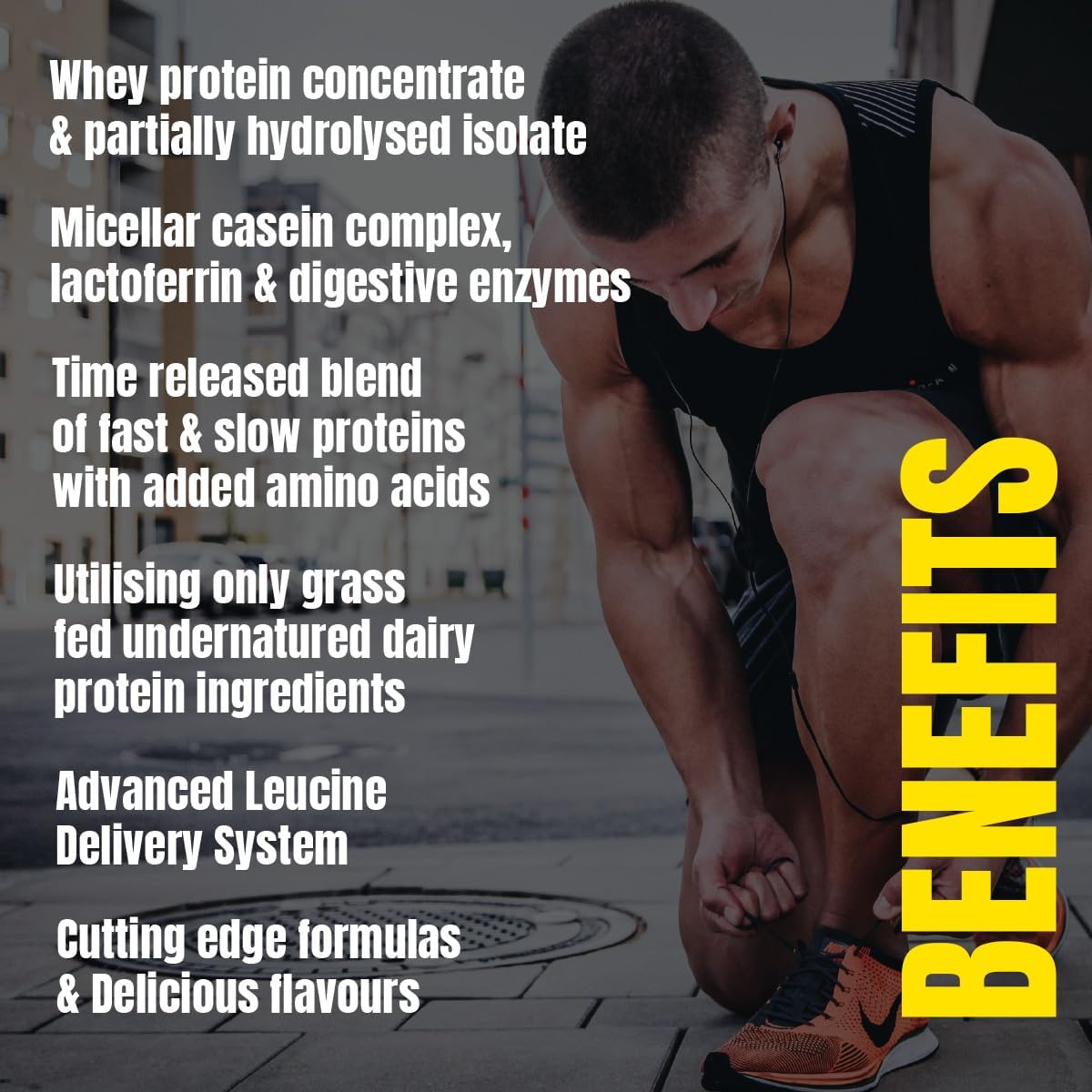 Time 4 Whey Protein Professional Time Release Grass Fed Native Whey Protein Powder, 85% Whey Concentrate, Partially Hydrolysed Whey Isolate, Micellar Casein, Leucine (Strawberries & Cream, 1.8kg Bag)-4