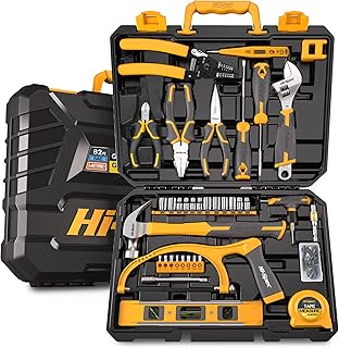 Hi-Spec 82-Piece Home Repair Tool Kit Set .Essential Hand Tools for DIY Repairs, Home Maintenance, and Auto Care