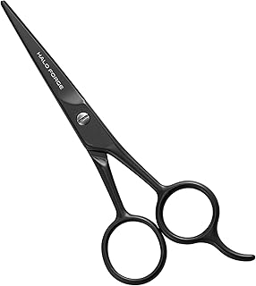 HALO FORGE Beard & Mustache Scissors - Small Straight Stainless Steel Precision Trimming Blade - Sharp Grooming Shears for Personal Care Hair Facial Body - Gift for Women Men - 5.5 Inch