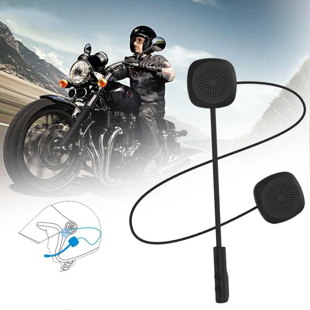 MEETOZ Motorcycle Helmet Bluetooth Headset, 5.0 Moto Helmet Headset Wireless Handsfree Stereo Earphone Motorcycle Helmet, Wireless Helmet Communication Systems For Motor Motorbike-0