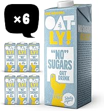 Oatly "No" Sugars Oat Drink 1 Litre (Pack of 6)