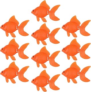 Lezevn 10Pcs Artificial Aquarium Fishes Artificial Floating Fishes Fake Fish Plastic Fish Artificial Moving Fish Ornament Decor Tank Terrarium Decoration for Aquarium Fish Tank