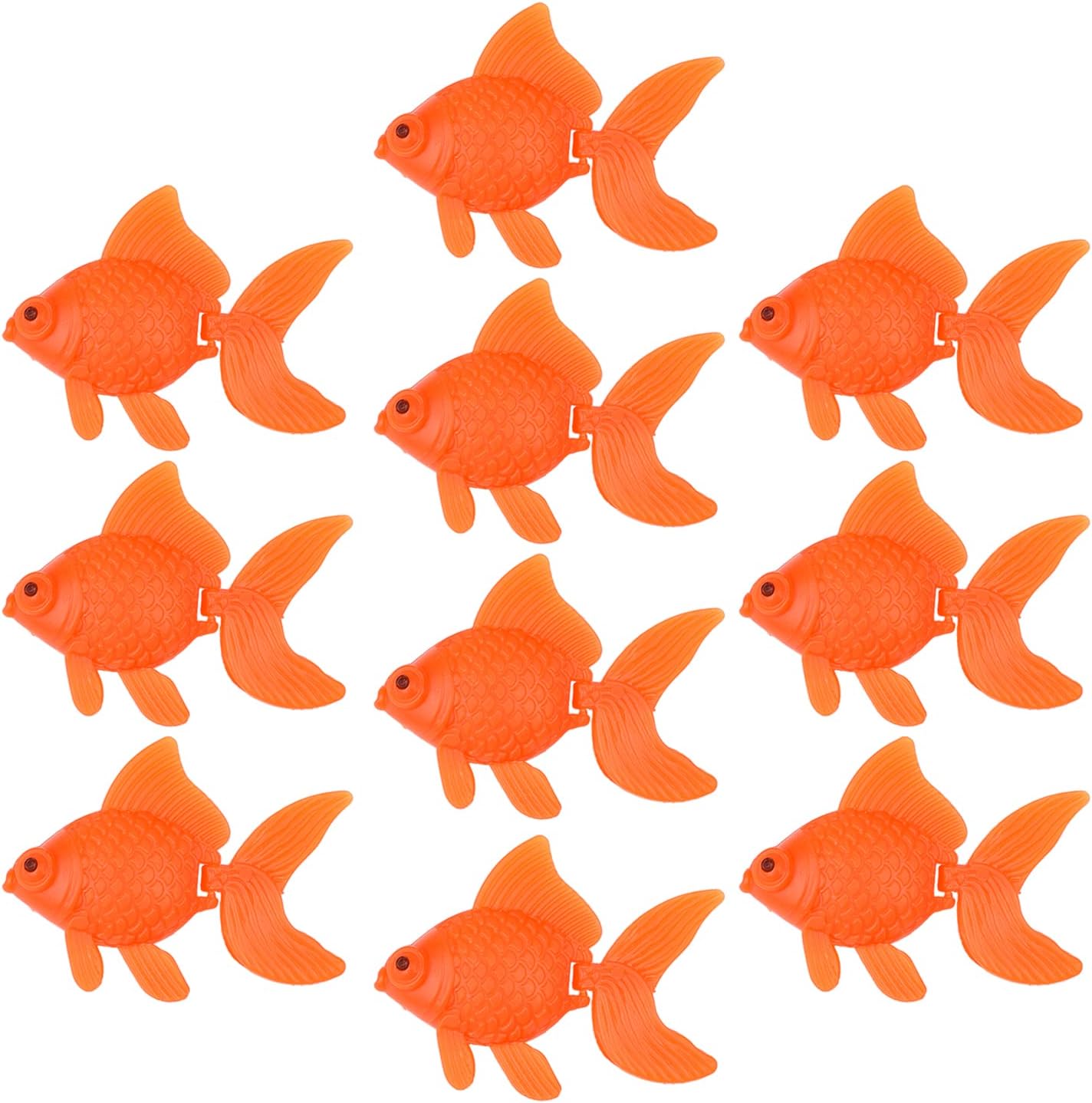 Lezevn 10Pcs Artificial Aquarium Fishes Artificial Floating Fishes Fake Fish Plastic Fish Artificial Moving Fish Ornament Decor Tank Terrarium Decoration for Aquarium Fish Tank-0