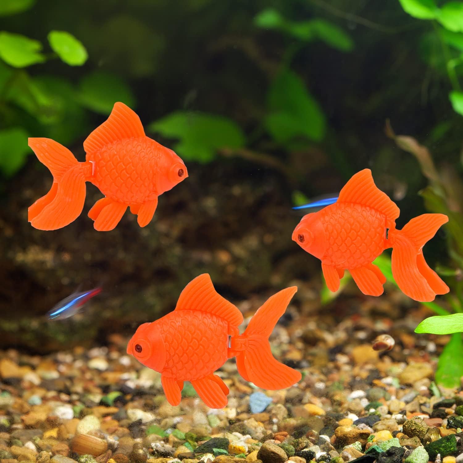 Lezevn 10Pcs Artificial Aquarium Fishes Artificial Floating Fishes Fake Fish Plastic Fish Artificial Moving Fish Ornament Decor Tank Terrarium Decoration for Aquarium Fish Tank-4