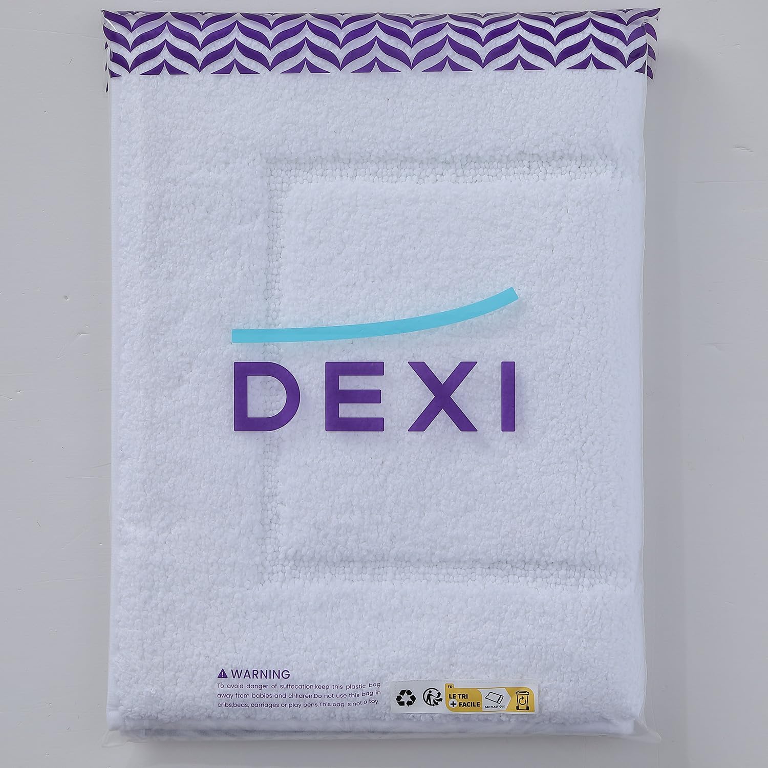 DEXI Bath Mat 40 x 60 cm, Non Slip Bathroom Mat, Soft Microfiber and Super Absorbent Bath Mats for Bathroom, Machine-Washable Bathroom Rug, White-8