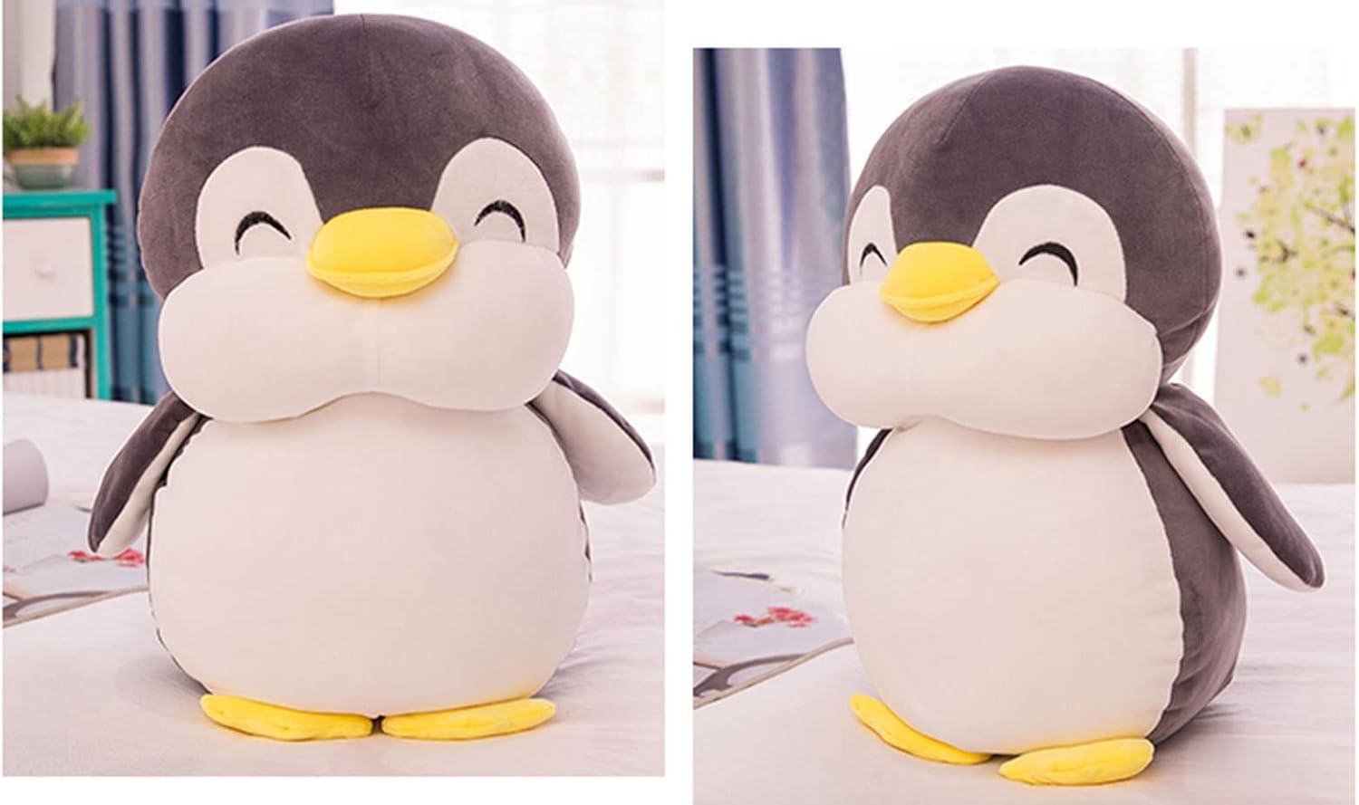 12 Inch Plush Penguin Stuffed Animal Penguin Hugging Pillow with Smile Face Cuddly Penguin Pillow Plushies Toy Penguin Huggable Anime Gifts for Kids And Lovers In Birthday, Valentines, Christmas...…-2