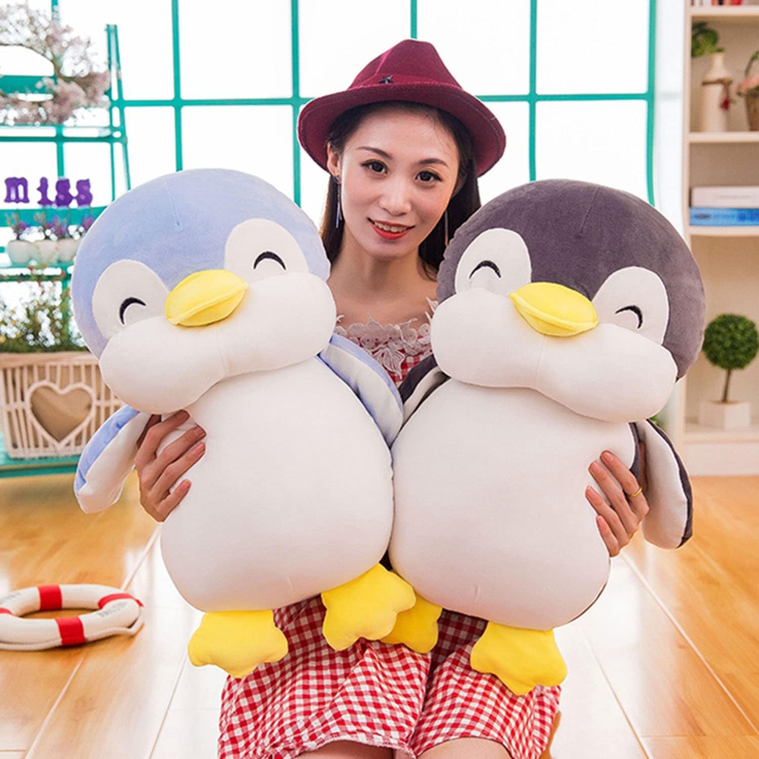 12 Inch Plush Penguin Stuffed Animal Penguin Hugging Pillow with Smile Face Cuddly Penguin Pillow Plushies Toy Penguin Huggable Anime Gifts for Kids And Lovers In Birthday, Valentines, Christmas...…-7