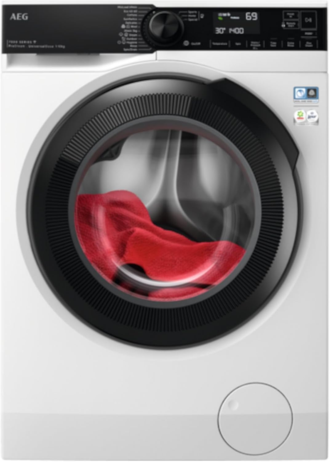 AEG 7000 Series Washing Machine LFR74164UC, UniversalDose ProSteam Freestanding Washing Machine using 96% less water, Large Capacity, 10kg Load, 1600rpm Spin, Energy Class A, White-0